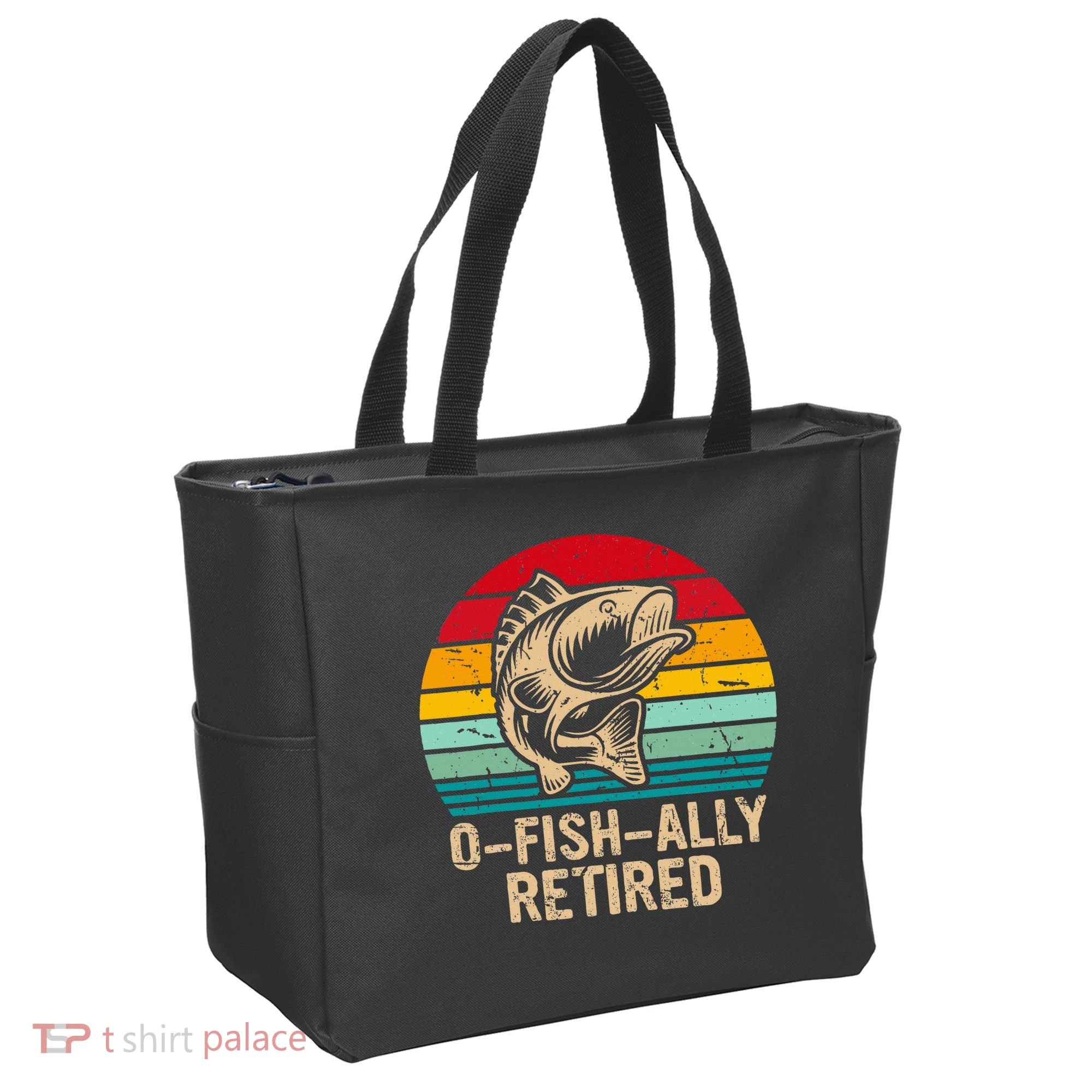 Ofishally Retired Retirement Fishing Tote Bag
