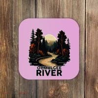 Ocmulgee River Retro Minimalist River Ocmulgee Coaster thumb 0
