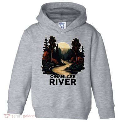 Ocmulgee River Retro Minimalist River Ocmulgee Toddler Hoodie