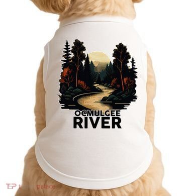 Ocmulgee River Retro Minimalist River Ocmulgee Doggie Tank