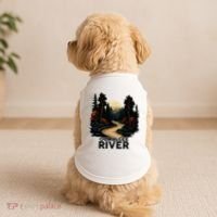 Ocmulgee River Retro Minimalist River Ocmulgee Doggie Tank thumb 2