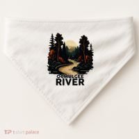 Ocmulgee River Retro Minimalist River Ocmulgee USA-Made Doggie Bandana thumb 0