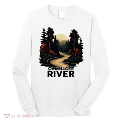 Ocmulgee River Retro Minimalist River Ocmulgee Long Sleeve Shirt