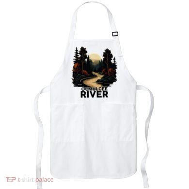 Ocmulgee River Retro Minimalist River Ocmulgee Apron