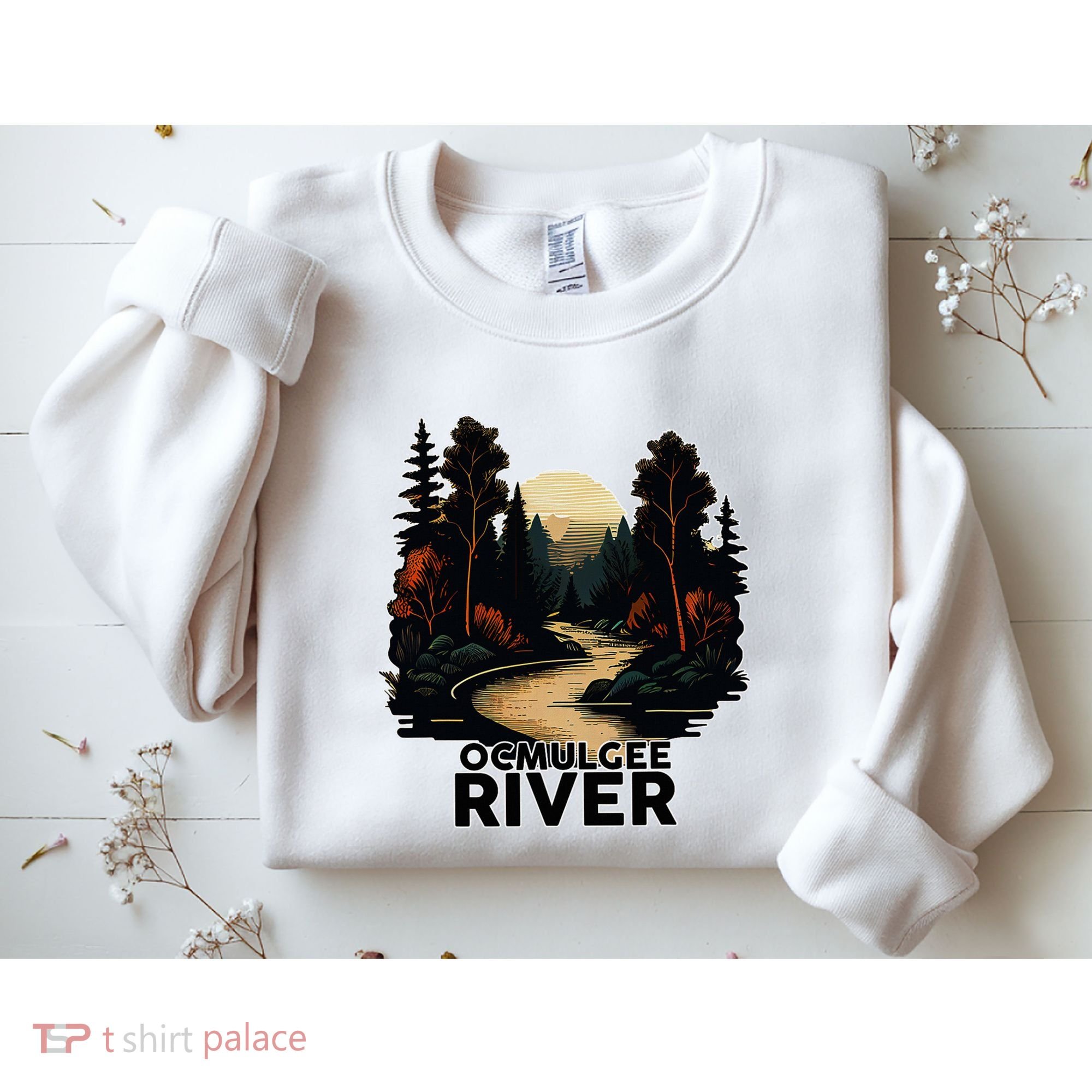 Ocmulgee River Retro Minimalist River Ocmulgee Sweatshirt