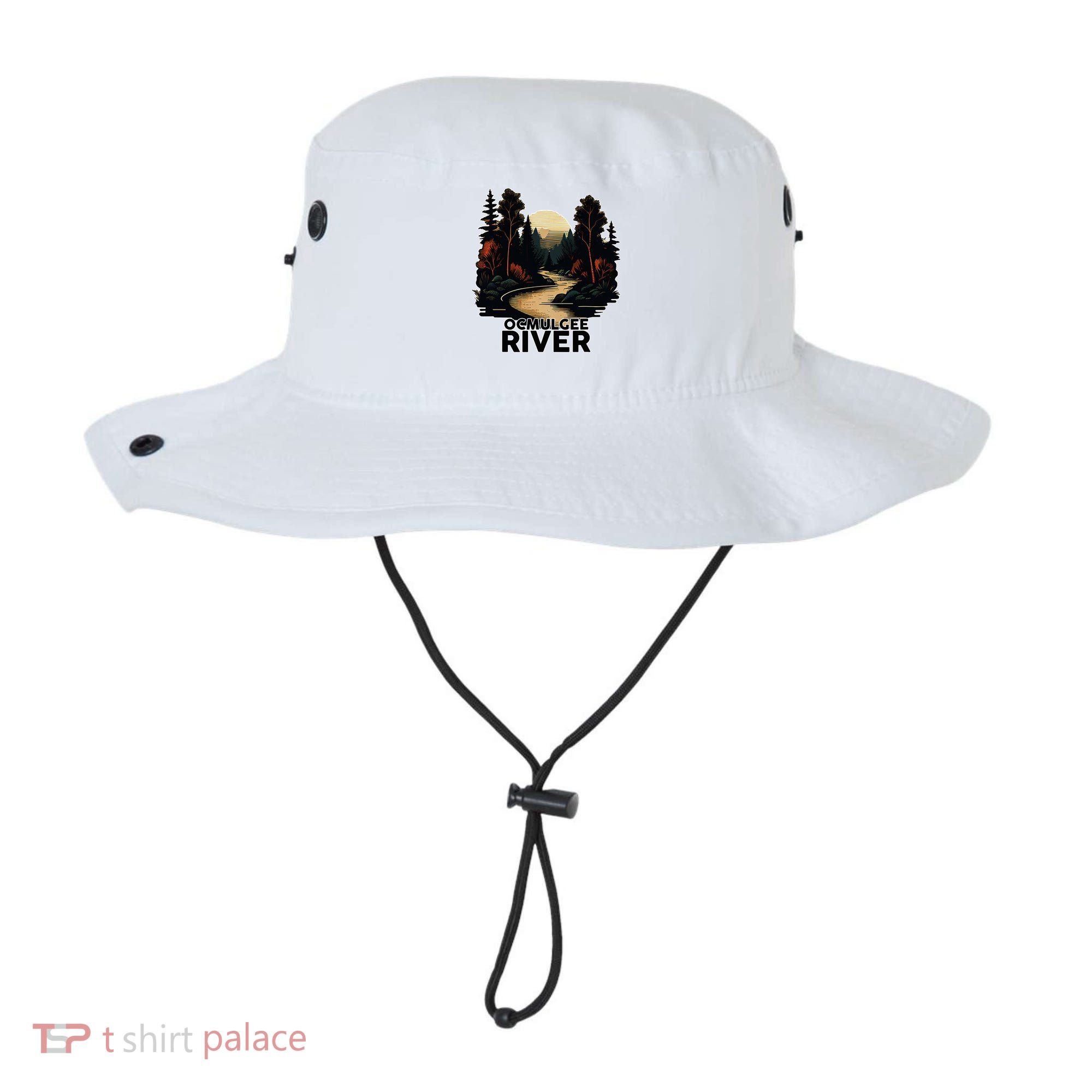 Ocmulgee River Retro Minimalist River Ocmulgee Bucket Hat