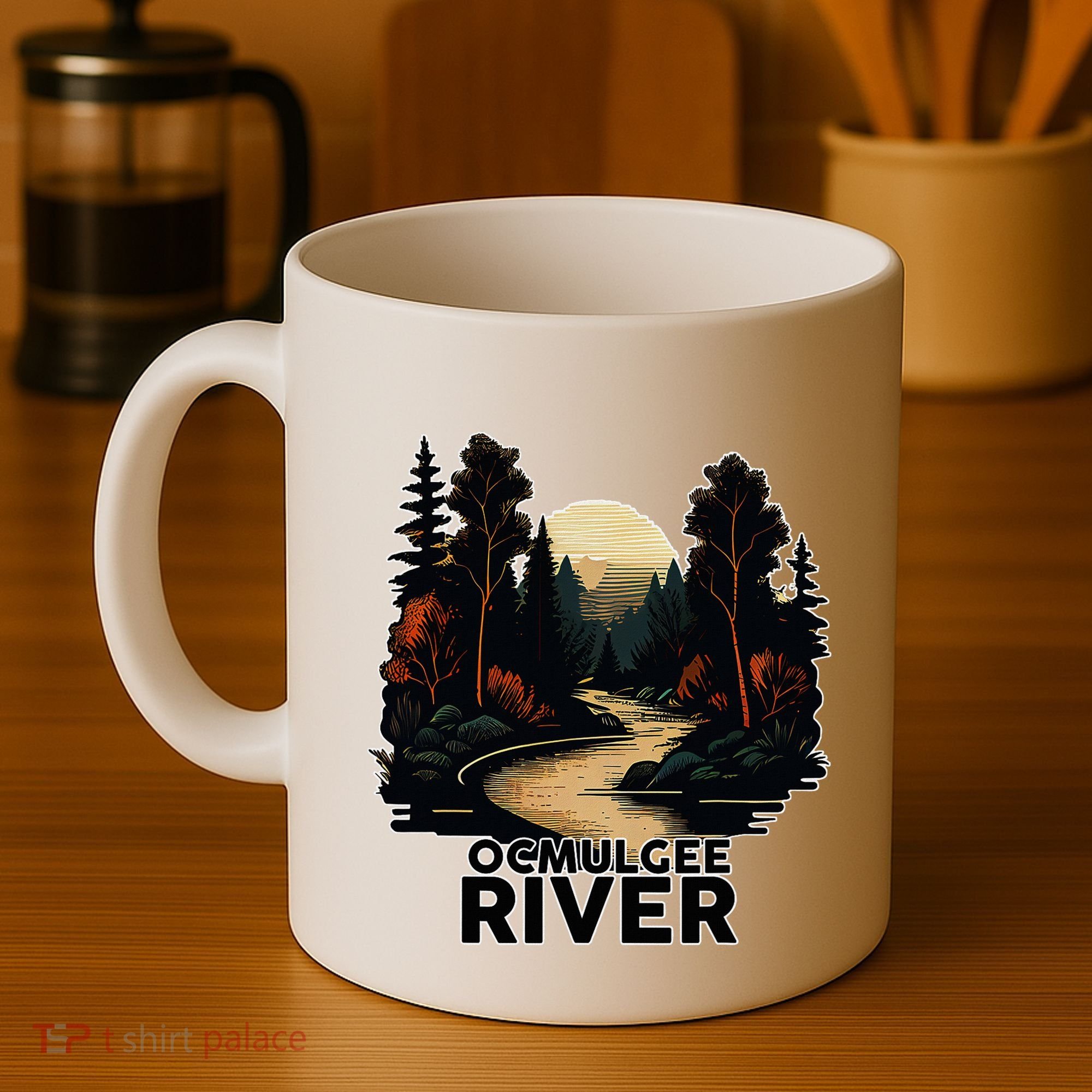 Ocmulgee River Retro Minimalist River Ocmulgee Coffee Mug
