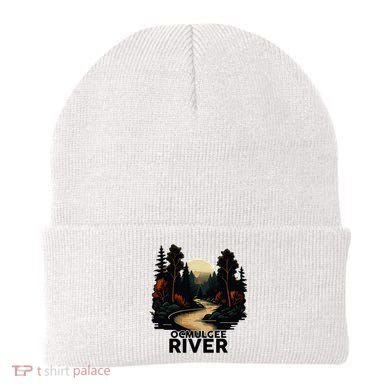 Ocmulgee River Retro Minimalist River Ocmulgee Beanie