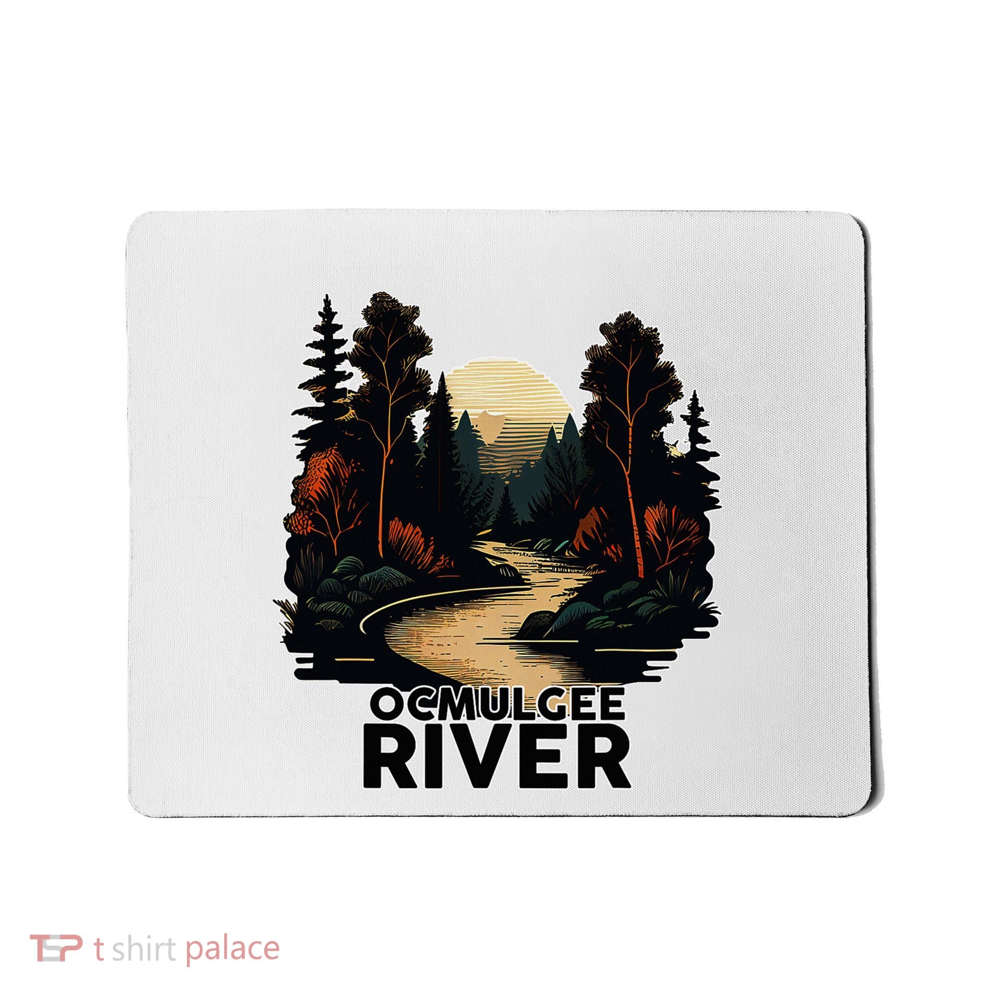 Ocmulgee River Retro Minimalist River Ocmulgee Mousepad