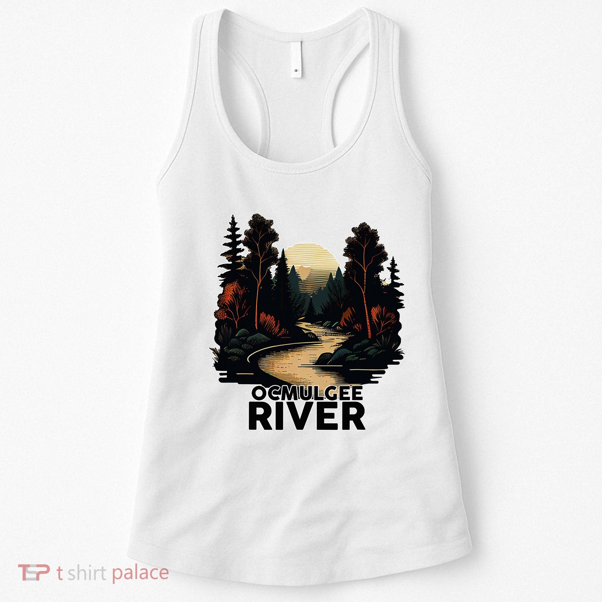 Ocmulgee River Retro Minimalist River Ocmulgee Women's Tank Top