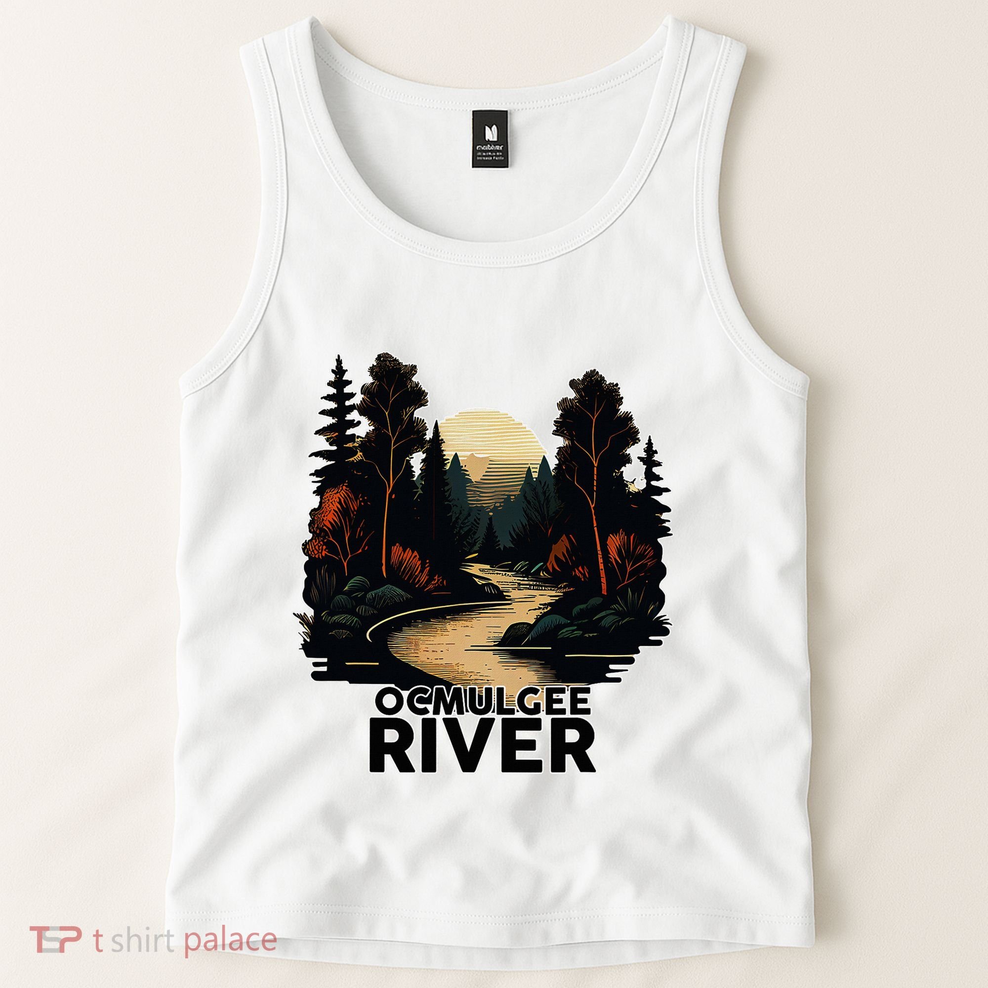 Ocmulgee River Retro Minimalist River Ocmulgee Tank Top