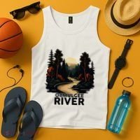 Ocmulgee River Retro Minimalist River Ocmulgee Tank Top thumb 4