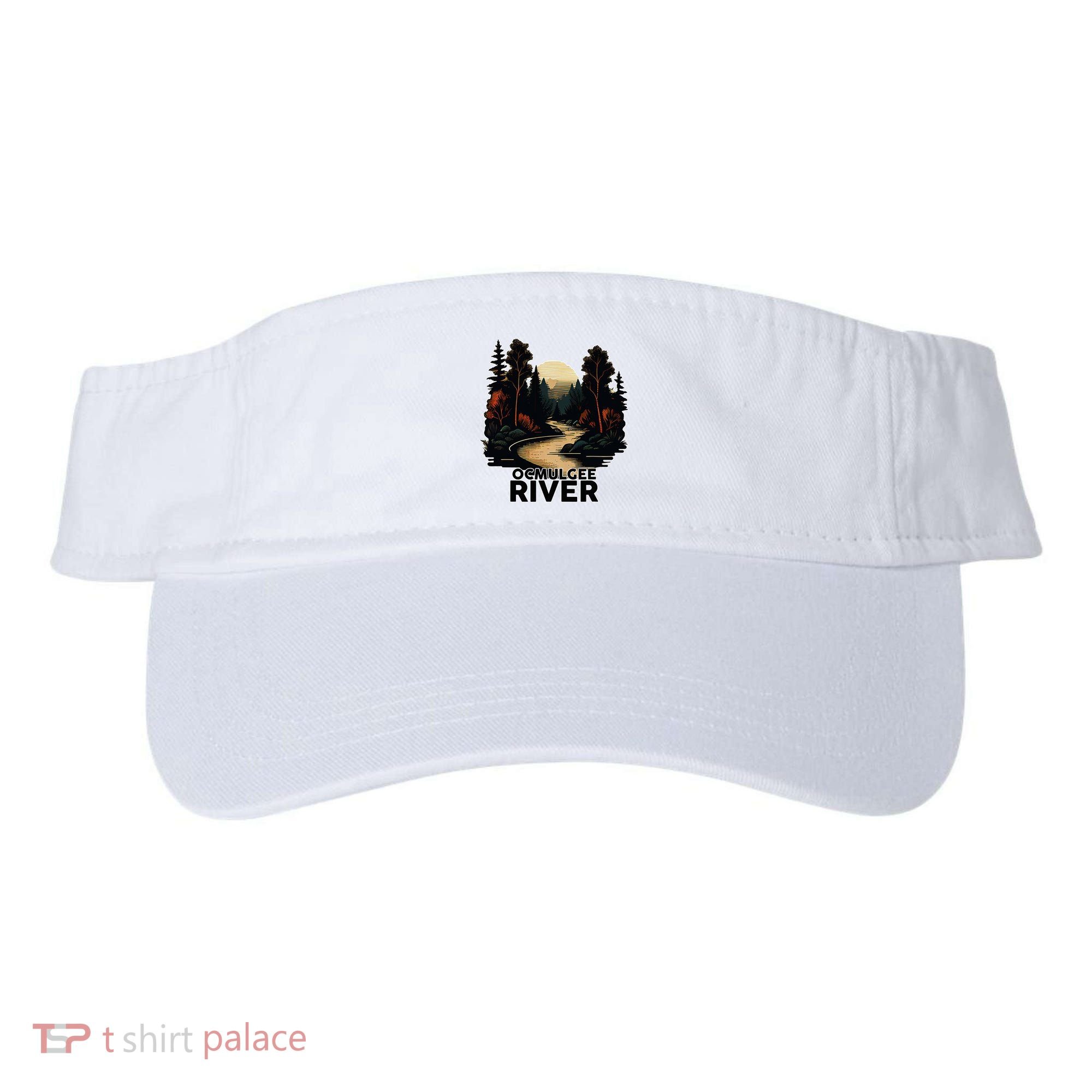 Ocmulgee River Retro Minimalist River Ocmulgee Visor