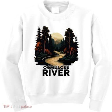 Ocmulgee River Retro Minimalist River Ocmulgee Kids Sweatshirt