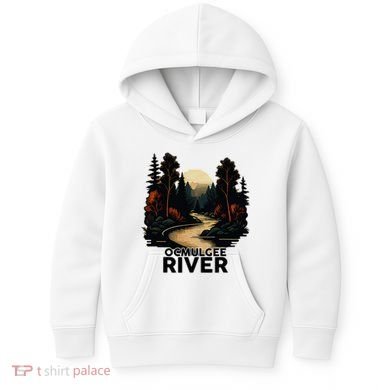 Ocmulgee River Retro Minimalist River Ocmulgee Kids Hoodie