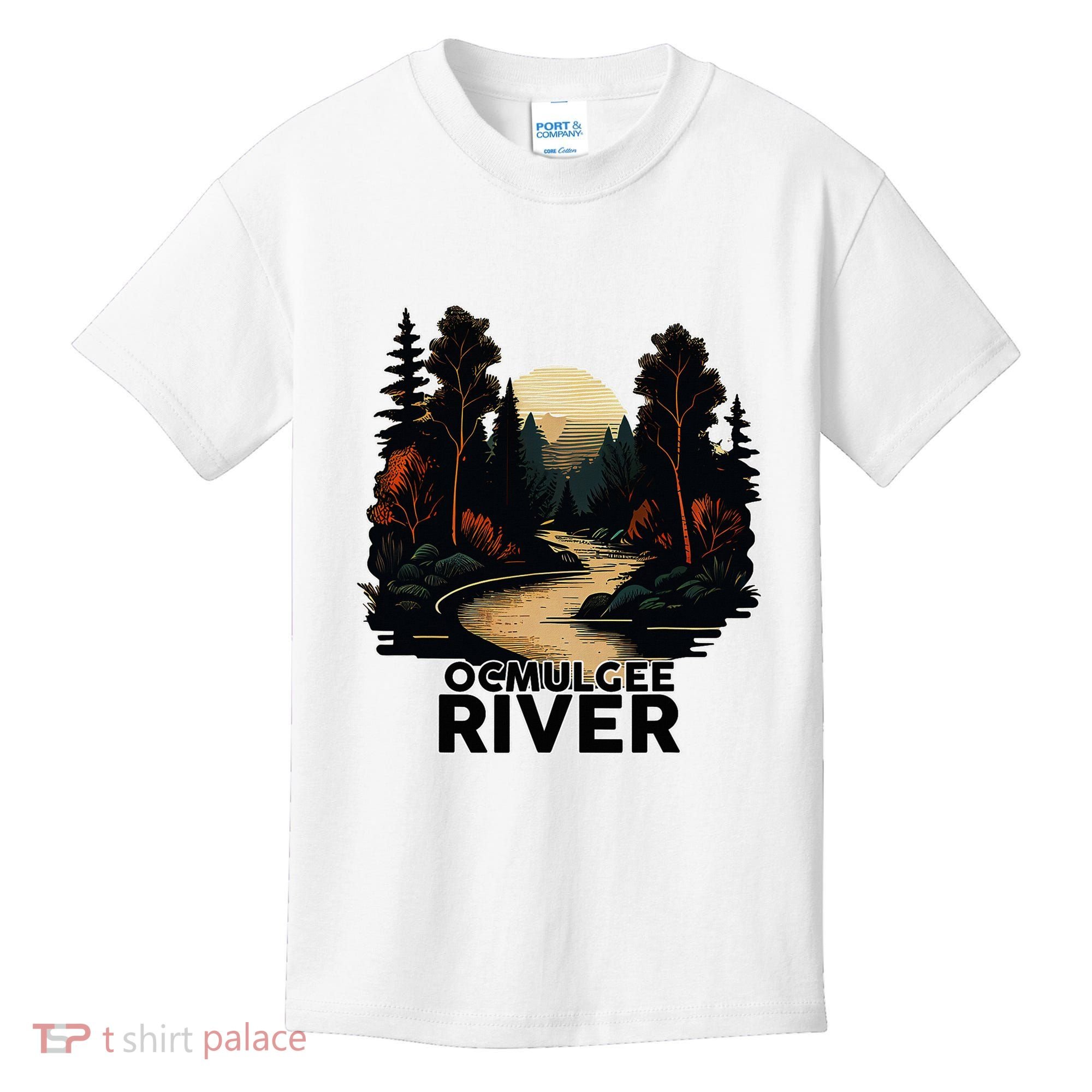 Ocmulgee River Retro Minimalist River Ocmulgee Kids T-Shirt