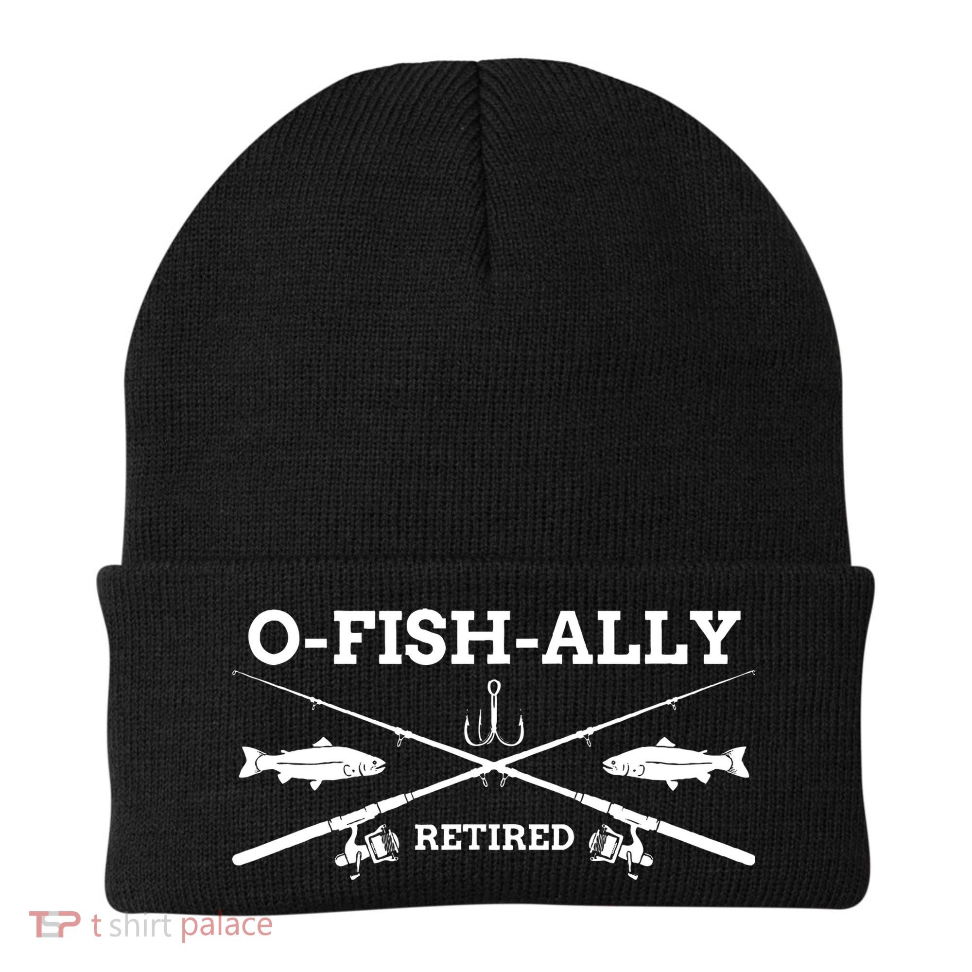 Ofishally Retired Retirement Fishing Gift Beanie