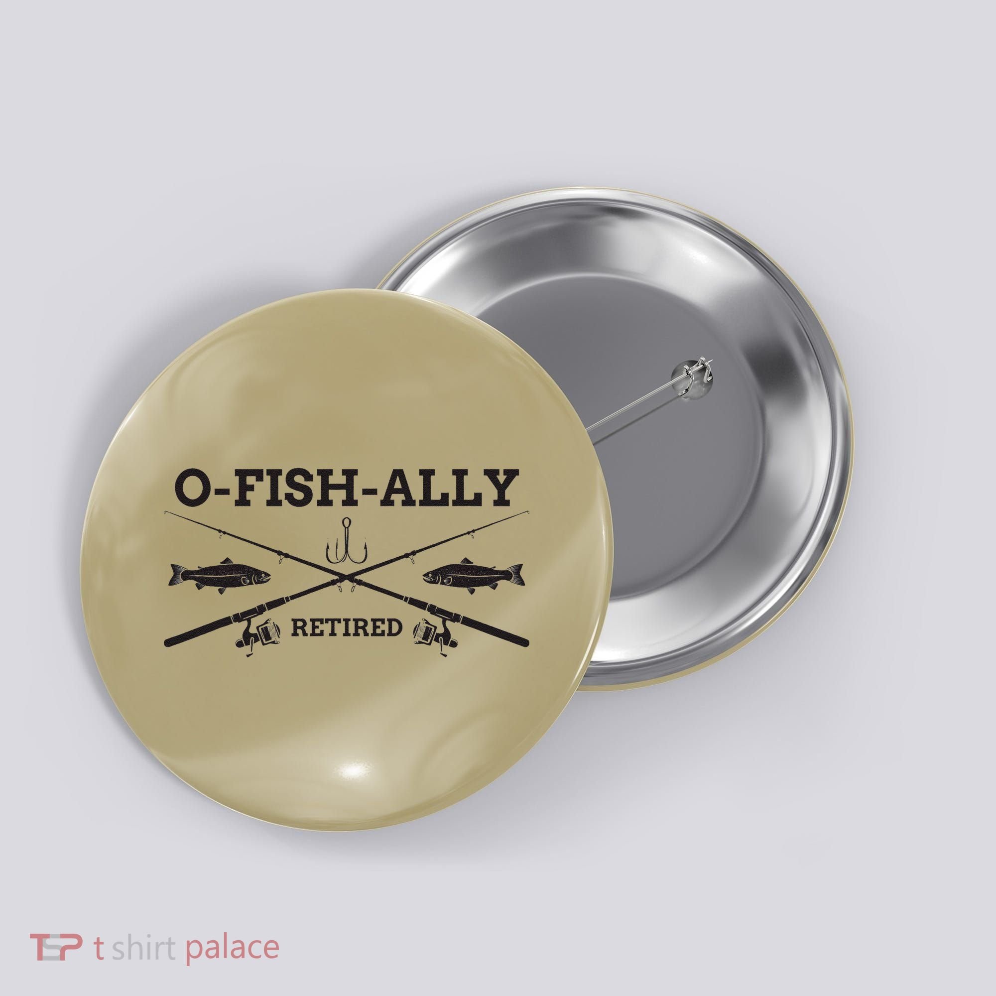 Ofishally Retired Retirement Fishing Gift Button