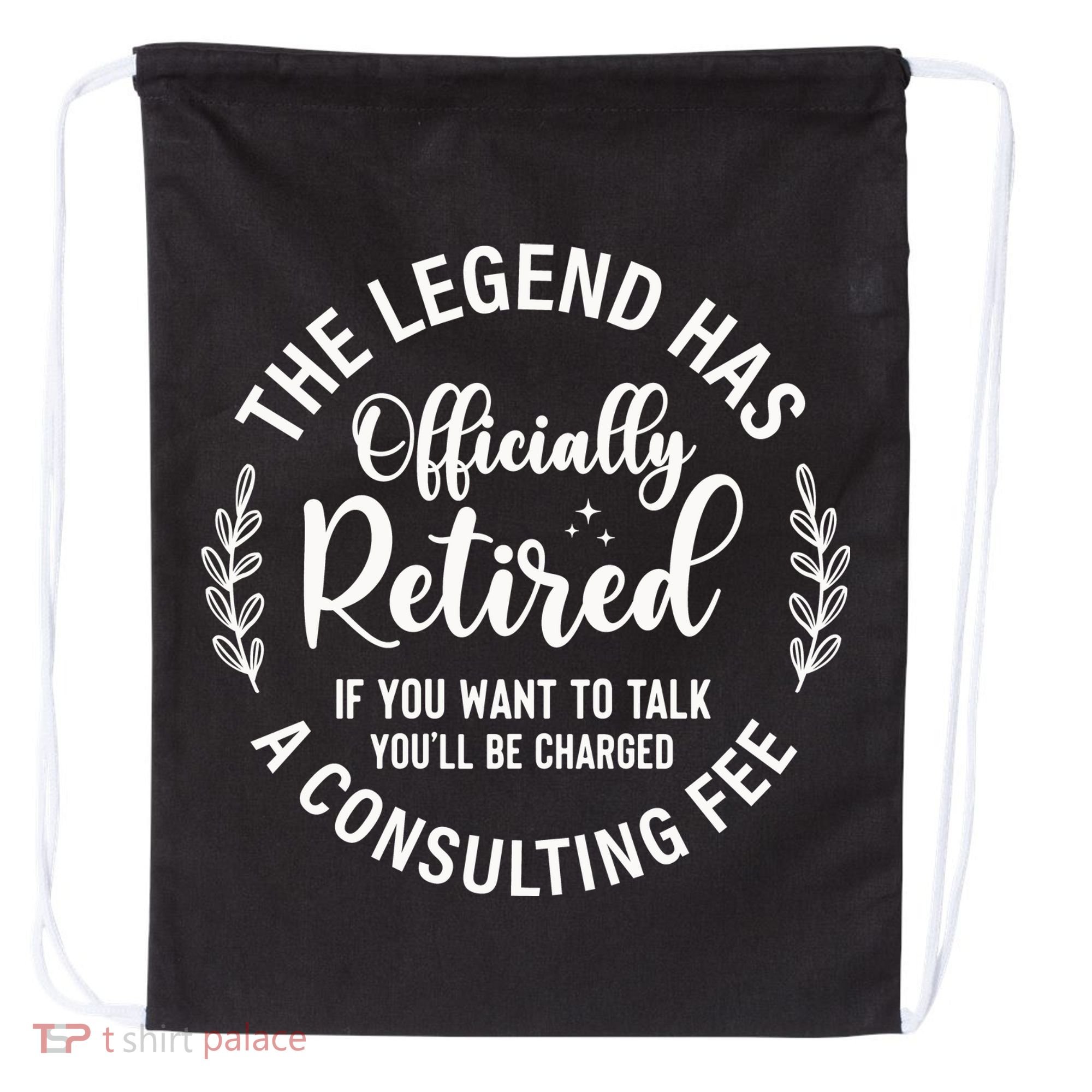 Officially Retired , Retirement Gift Drawstring Bag