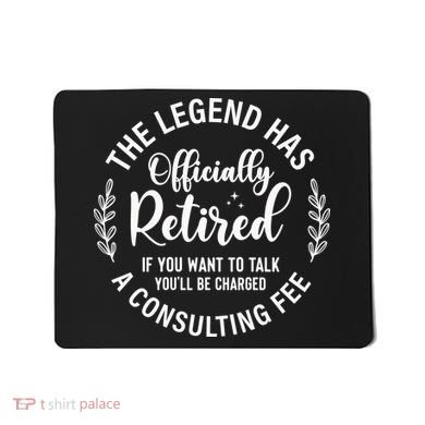 Officially Retired , Retirement Gift Mousepad