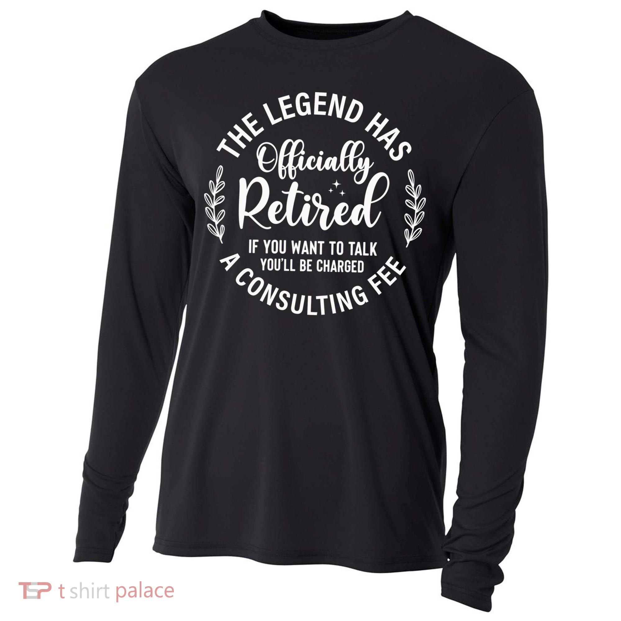 Officially Retired , Retirement Gift Cooling Performance Long Sleeve Crew