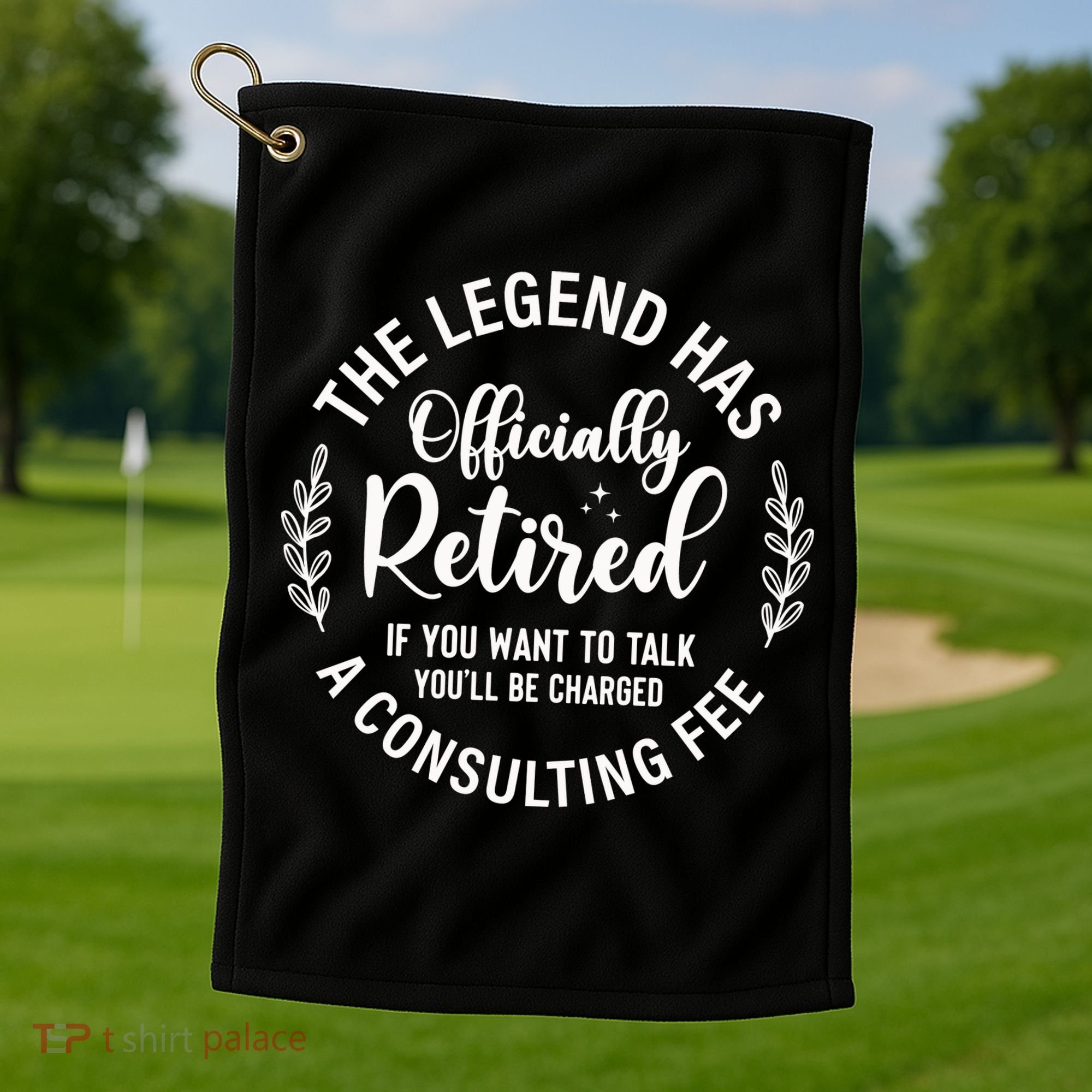 Officially Retired , Retirement Gift Golf Towel