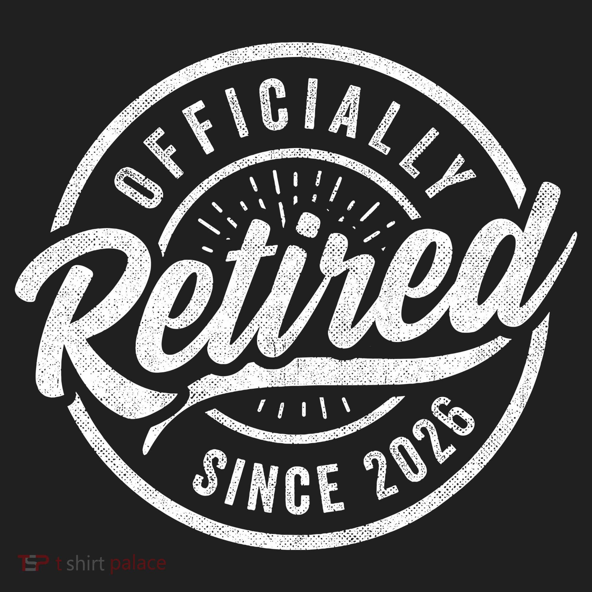 Officially Retired Since 2026 Distressed Emblem Women's Sweatshirt