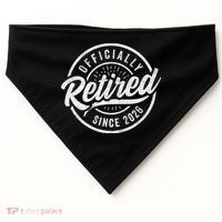Officially Retired Since 2026 Distressed Emblem USA-Made Doggie Bandana thumb 0