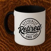 Officially Retired Since 2026 Distressed Emblem Coffee Mug thumb 2