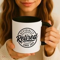 Officially Retired Since 2026 Distressed Emblem Coffee Mug thumb 3