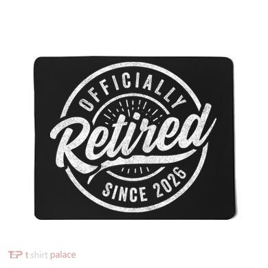 Officially Retired Since 2026 Distressed Emblem Mousepad