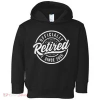 Officially Retired Since 2026 Distressed Emblem Toddler Hoodie thumb 0