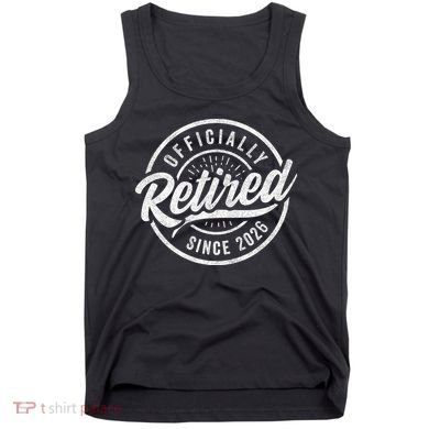Officially Retired Since 2026 Distressed Emblem Tank Top
