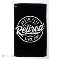 Officially Retired Since 2026 Distressed Emblem Golf Towel thumb 0