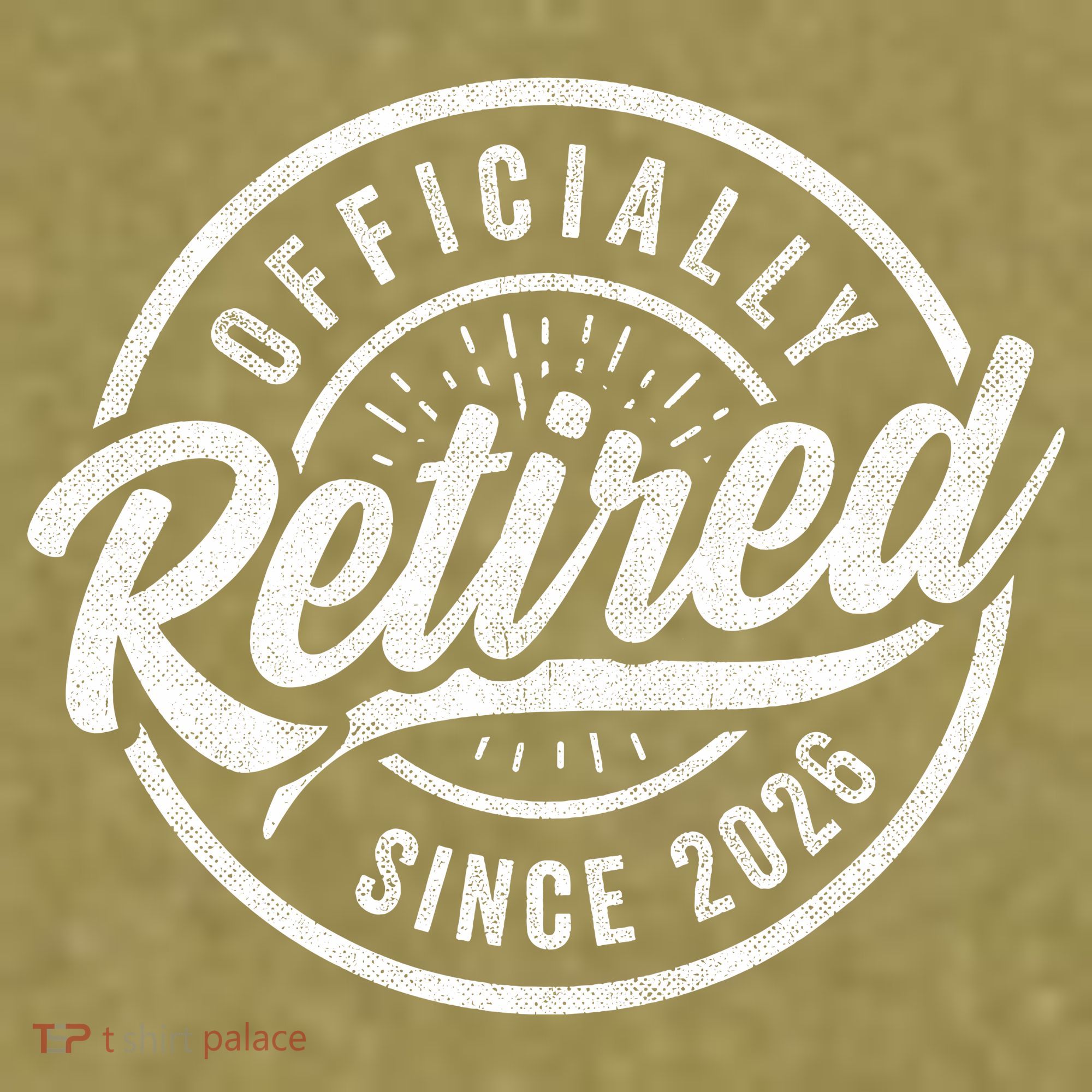 Officially Retired Since 2026 Distressed Emblem Garment-Dyed Women's Muscle Tee