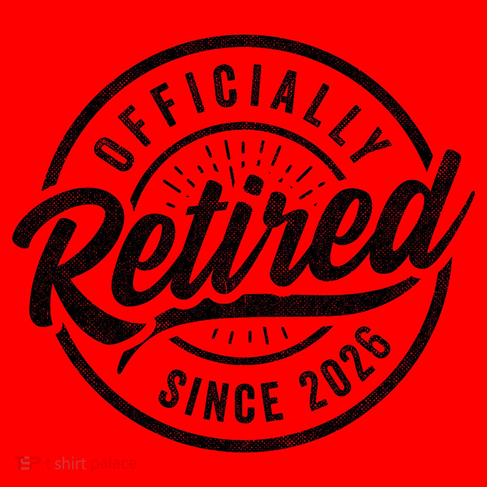 Officially Retired Since 2026 Distressed Emblem Santa Hat