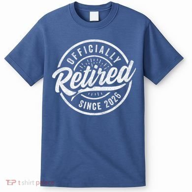 Officially Retired Since 2026 Distressed Emblem T-Shirt