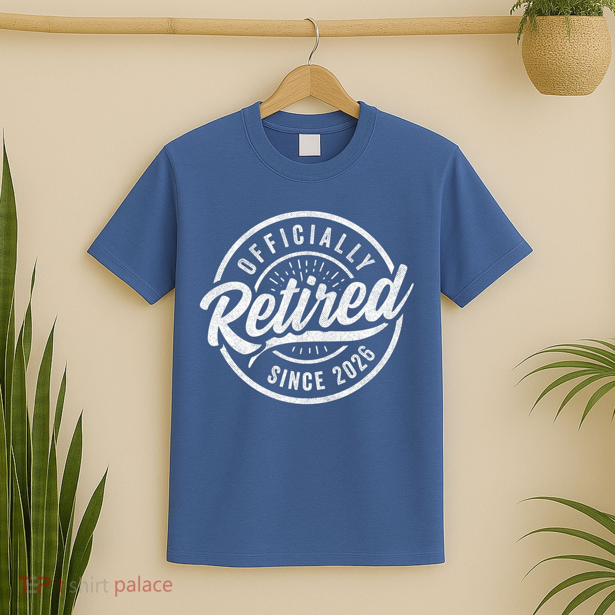 Officially Retired Since 2026 Distressed Emblem T-Shirt