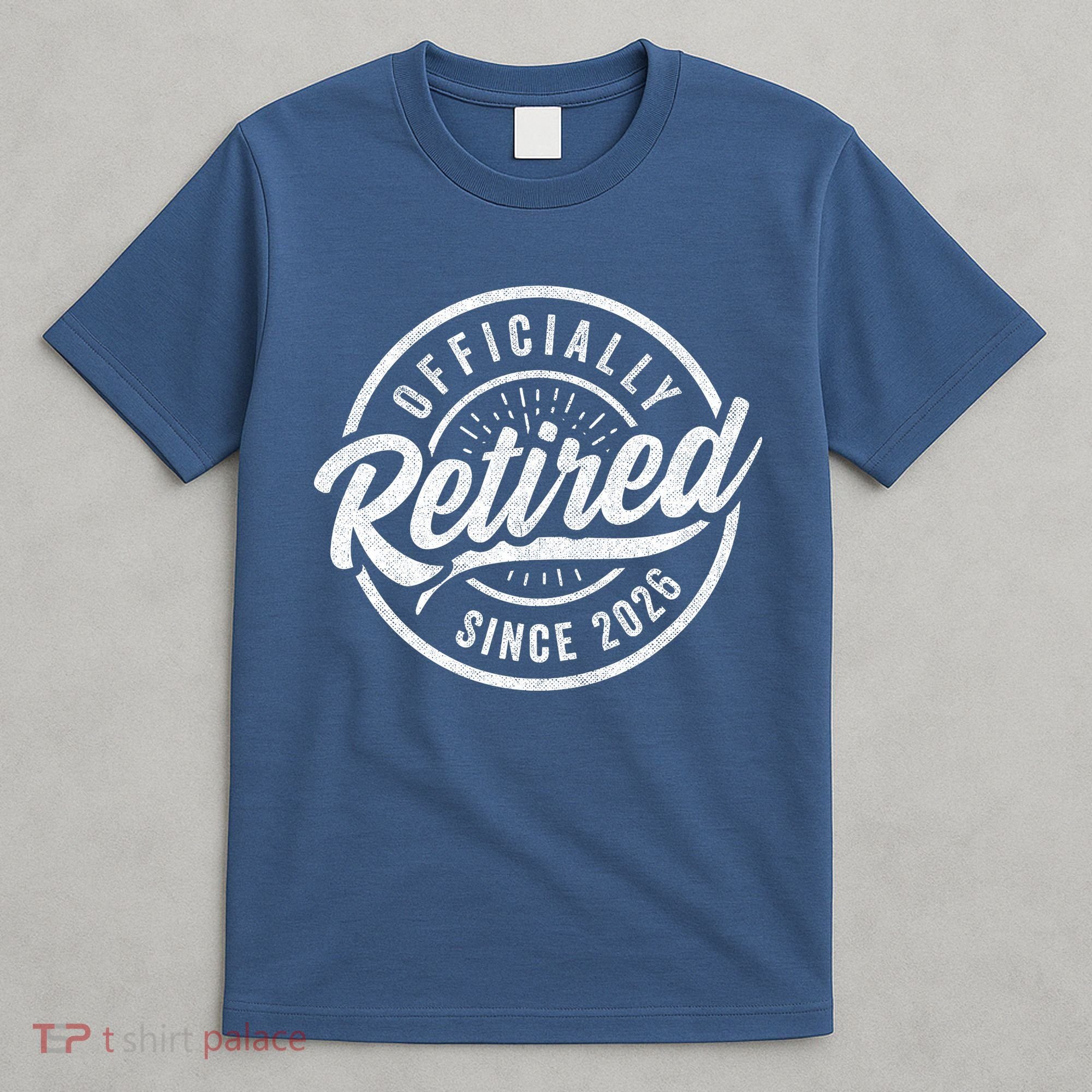 Officially Retired Since 2026 Distressed Emblem T-Shirt