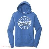 Officially Retired Since 2026 Distressed Emblem Women's Hoodie thumb 0