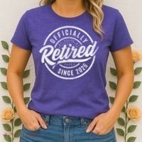 Officially Retired Since 2026 Distressed Emblem Women's T-Shirt thumb 2