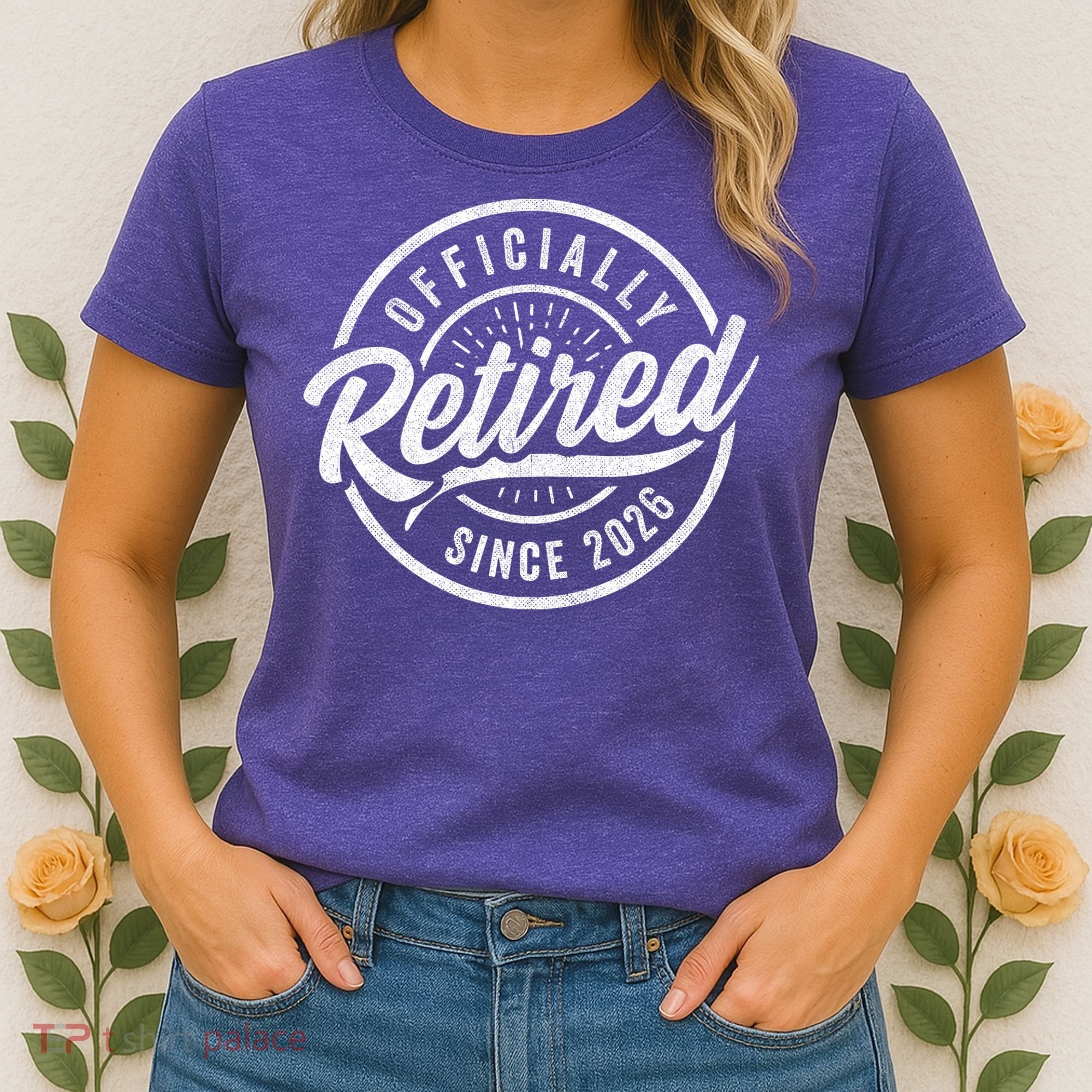 Officially Retired Since 2026 Distressed Emblem Women's T-Shirt