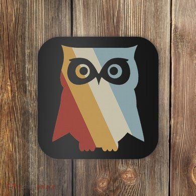 Owl Retro Style Vintage Coaster