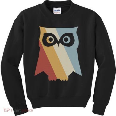 Owl Retro Style Vintage Kids Sweatshirt