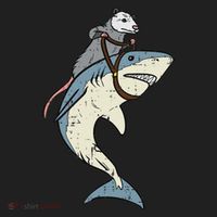 Opossum Riding Shark Fun Possum Women's Sweatshirt thumb 2