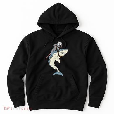 Opossum Riding Shark Fun Possum Hoodie