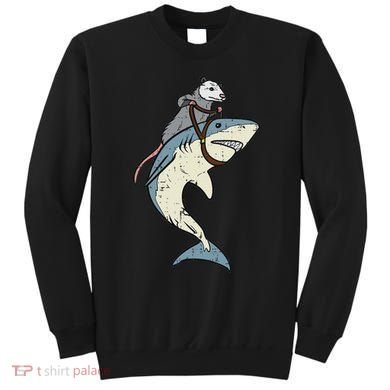 Opossum Riding Shark Fun Possum Sweatshirt