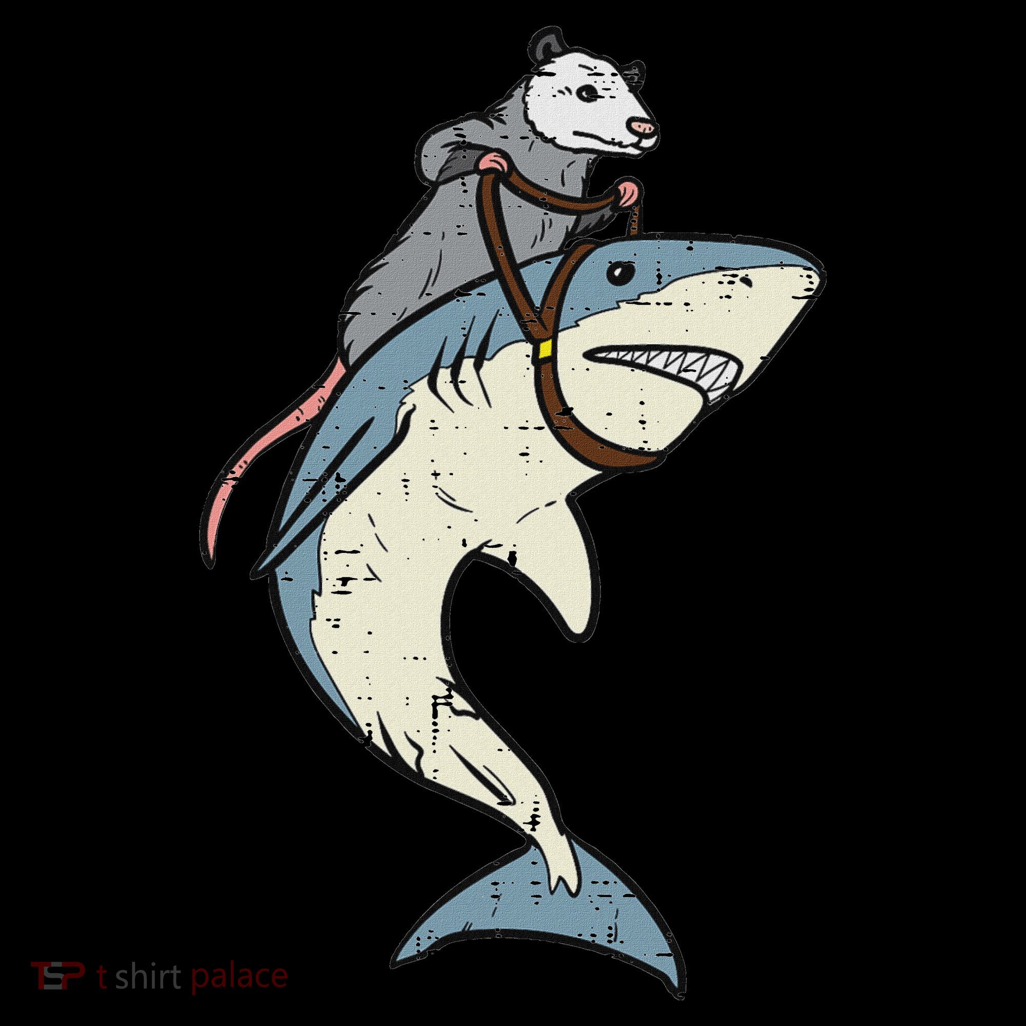 Opossum Riding Shark Fun Possum Sweatshirt
