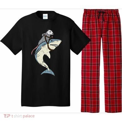 Opossum Riding Shark Fun Possum Pajama Set