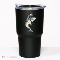 Opossum Riding Shark Fun Possum Tumbler thumb 0
